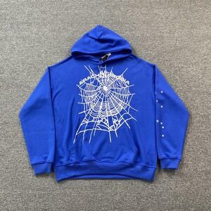 Sp5der 55555 Worldwide Blue Hoodie